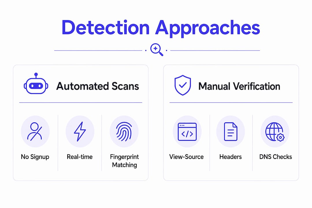 Infographic comparing automated scans and manual verification