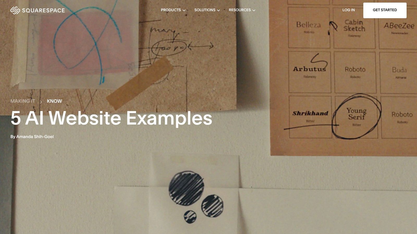 Squarespace, AI Website Examples