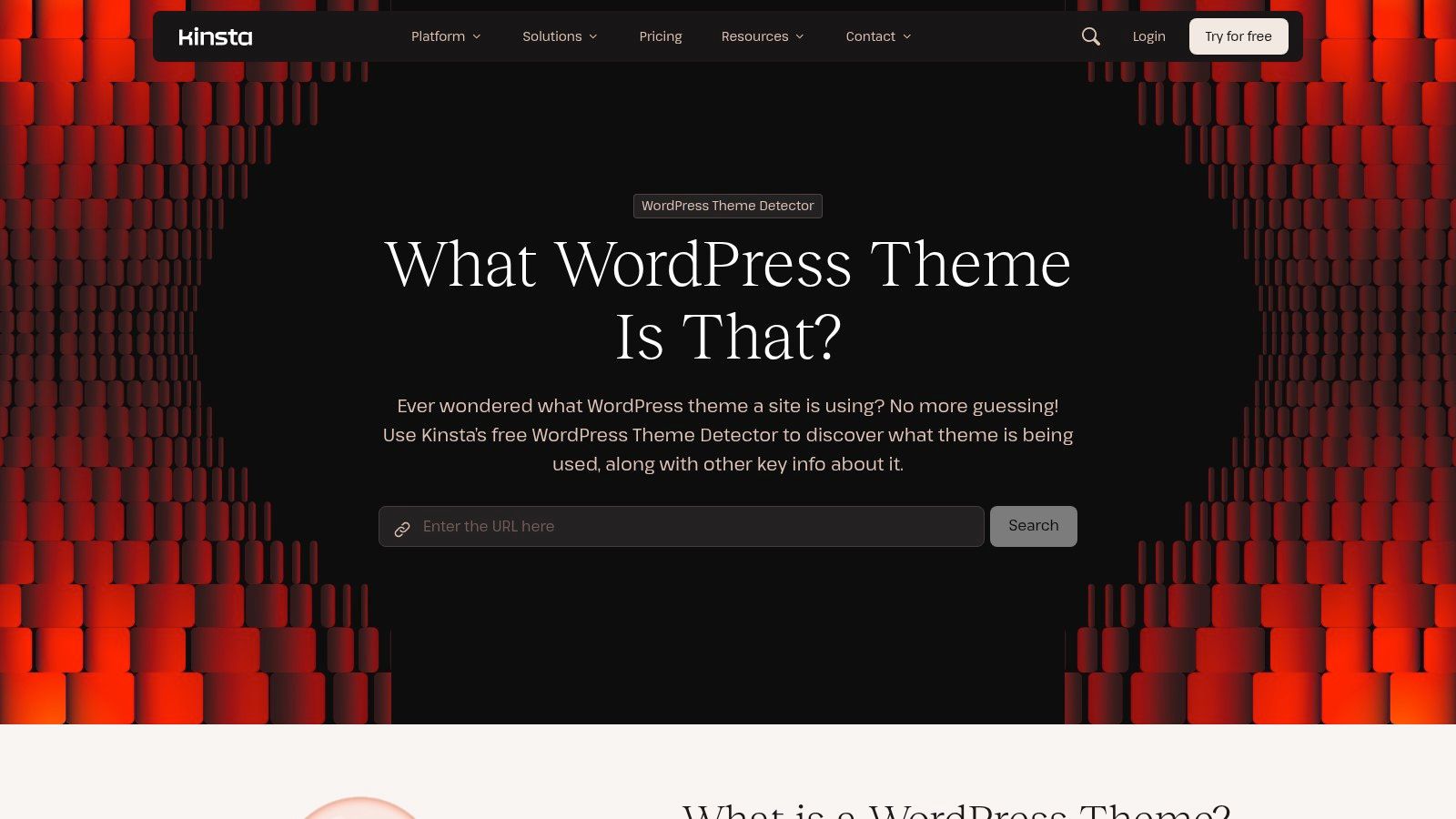 Kinsta Free WordPress Theme Detector