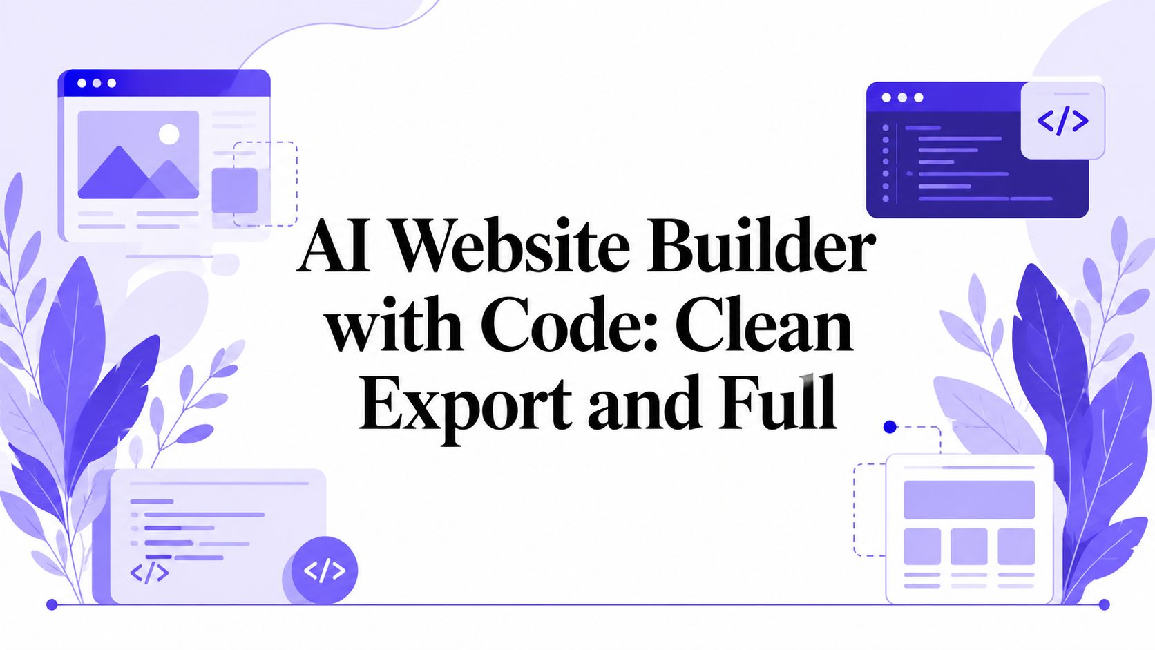 AI Website Builder with Code: Clean Export and Full