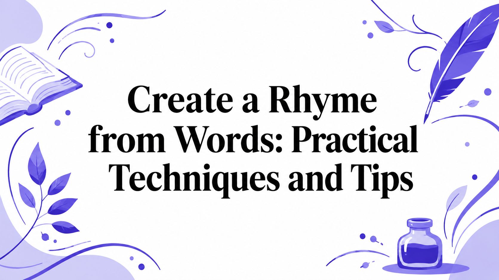 Create a Rhyme from Words: Practical Techniques and Tips