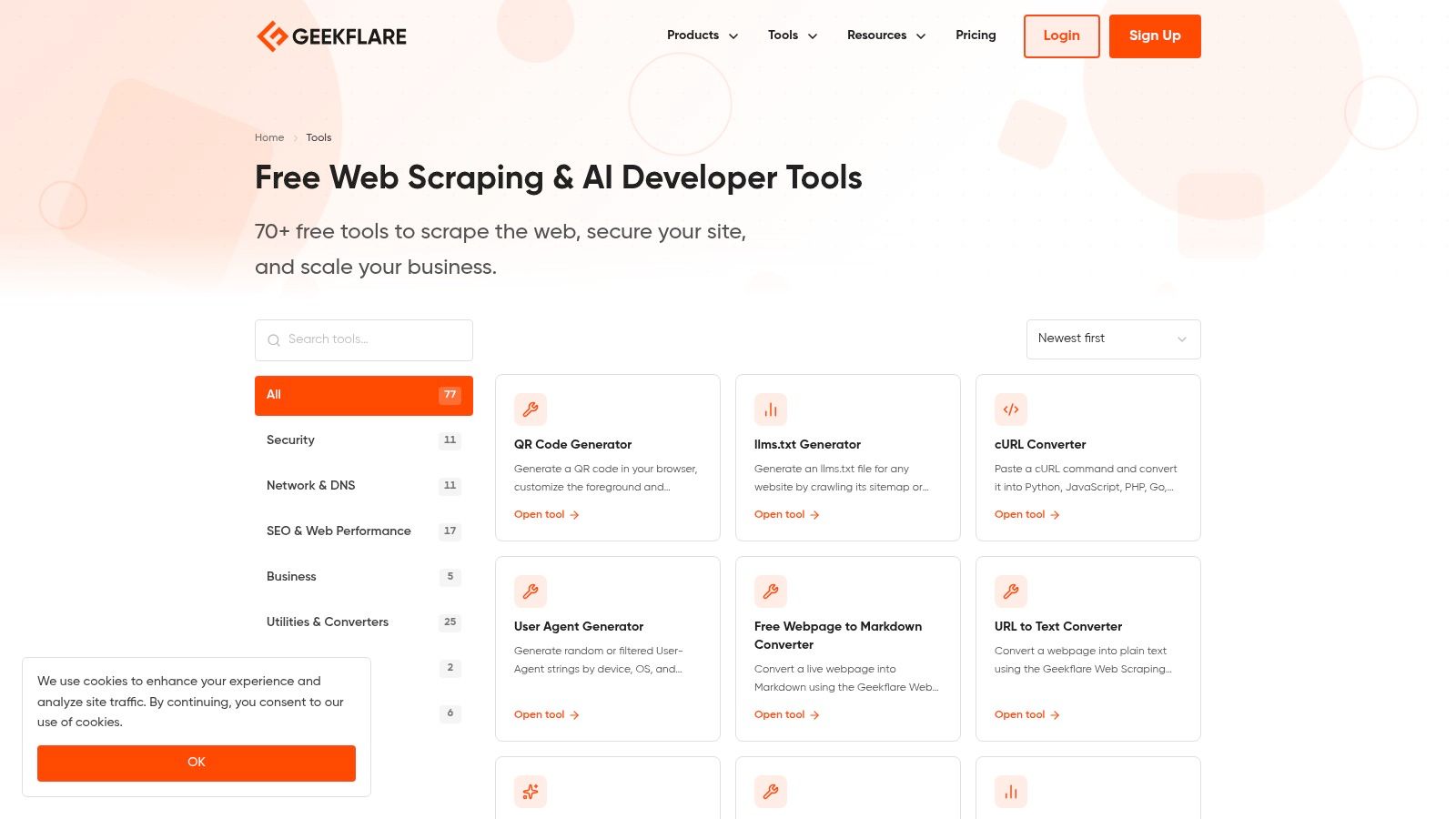 Geekflare, HTTP Headers Checker