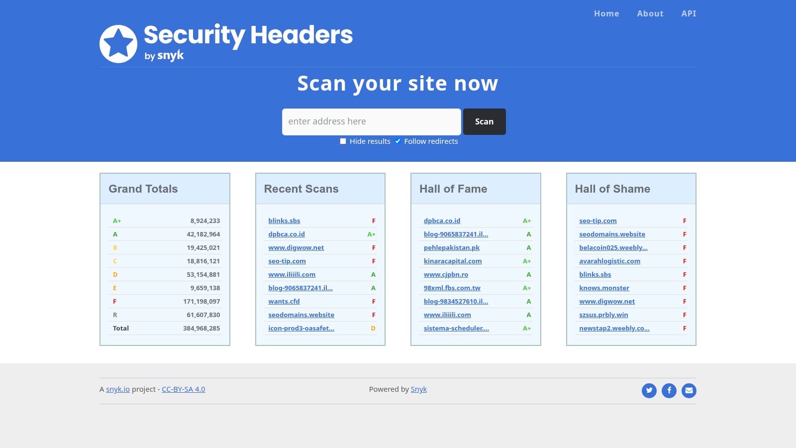 SecurityHeaders.com (Scott Helme)