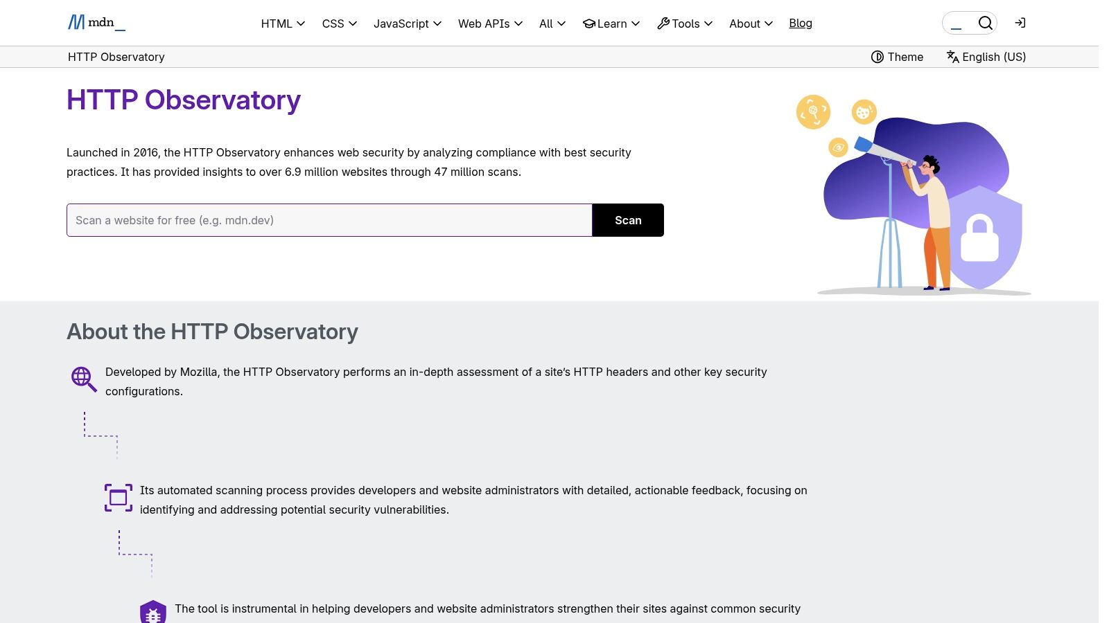 MDN HTTP Observatory (Mozilla)
