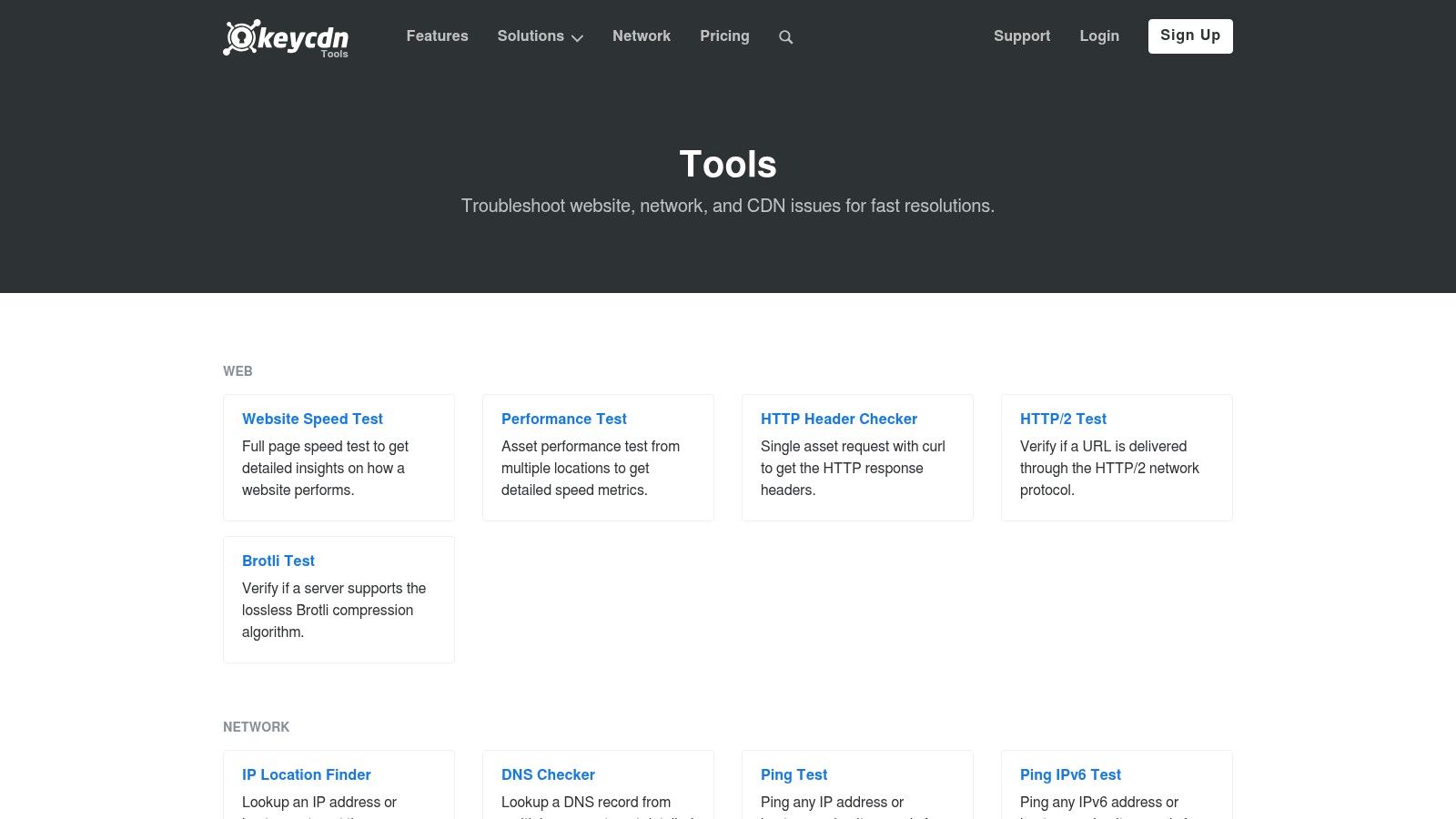 KeyCDN Tools, HTTP Header Checker