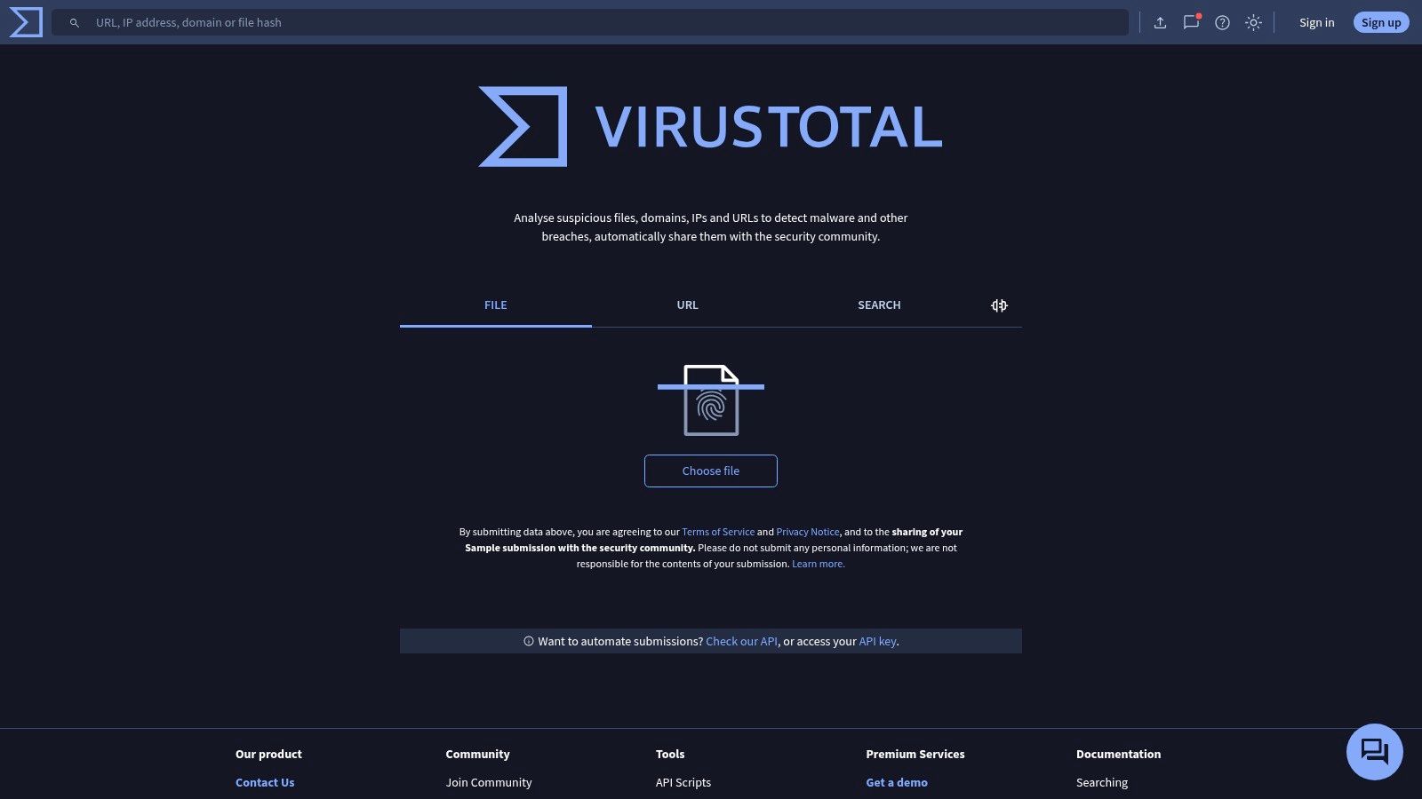 VirusTotal (URLs)