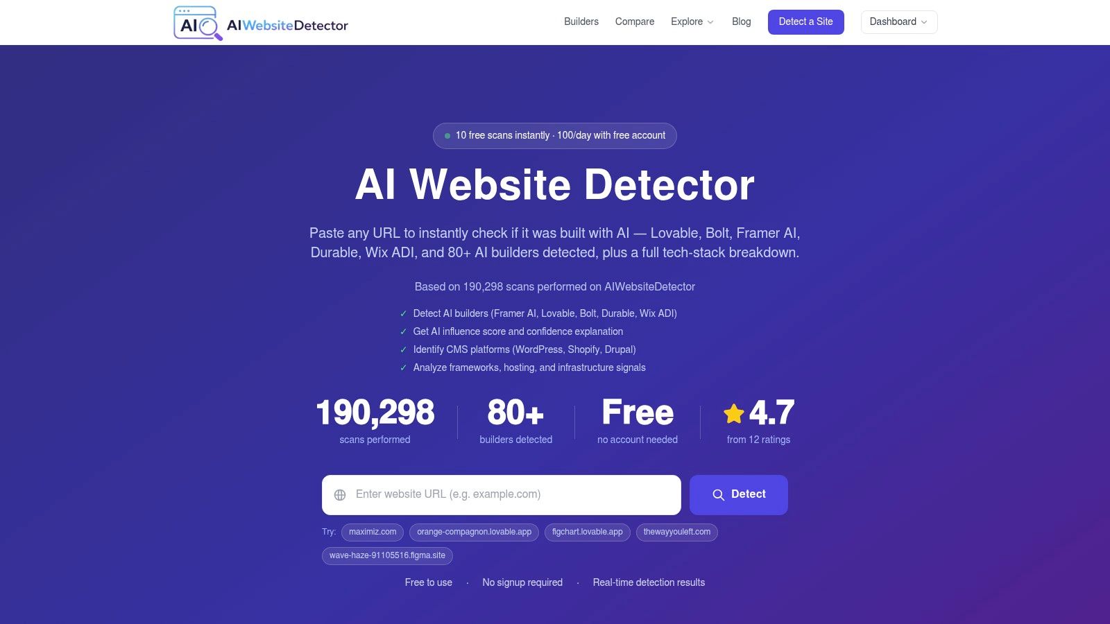 AI Website Detector