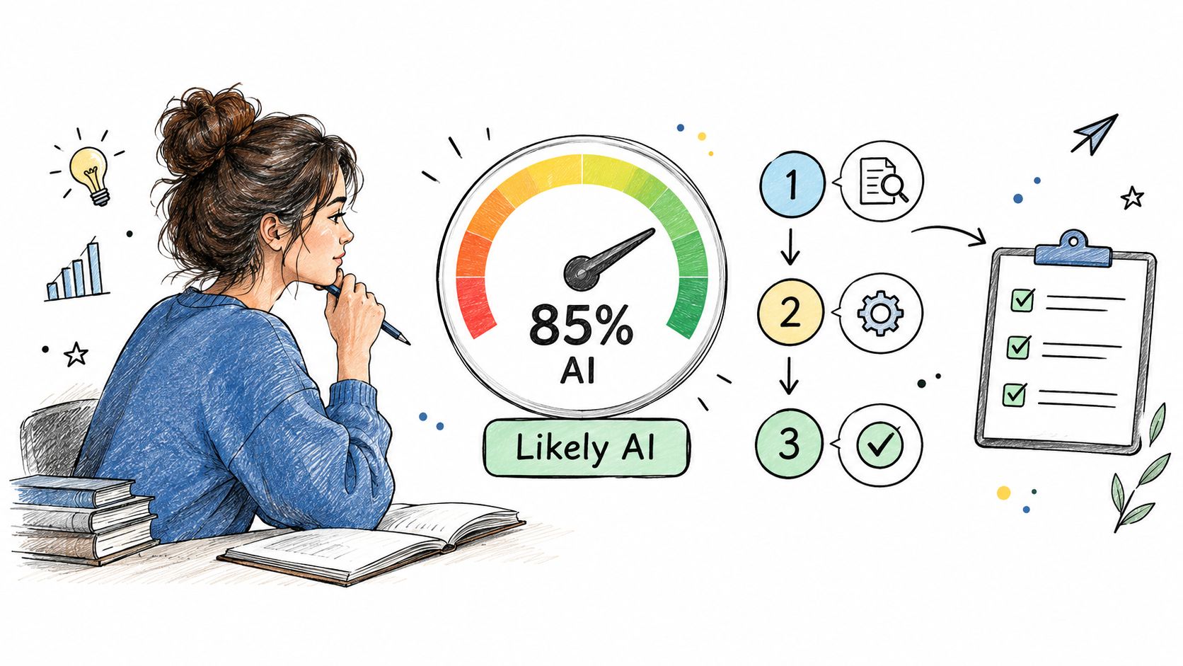 Screenshot from https://placehold.co/1200x800/png?text=Score+Label+and+Highlighted+Sentences+in+Grammarly